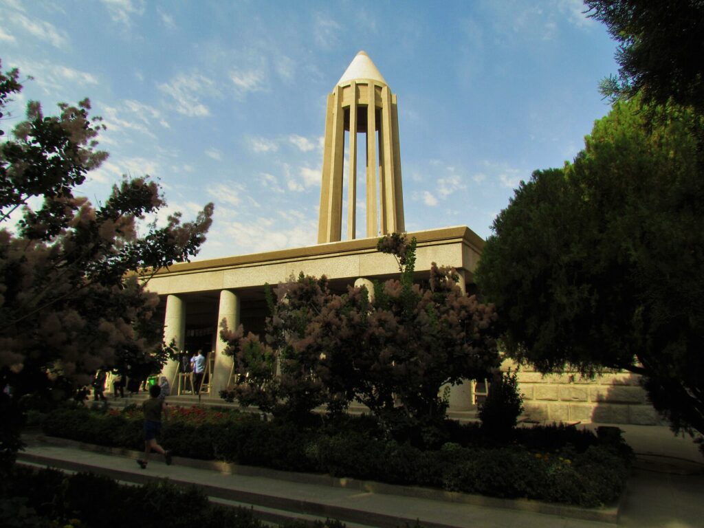 The mausoleum and its garden.
