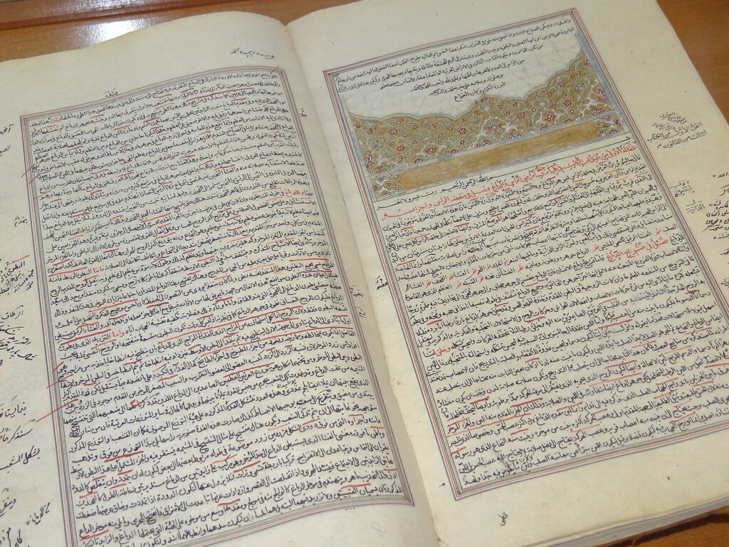 A manuscript of the Canon of Medicine in the mausoleum museum.