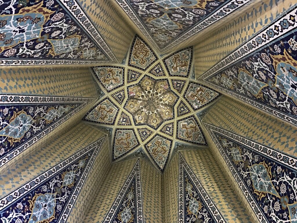 Inside the mausoleum.