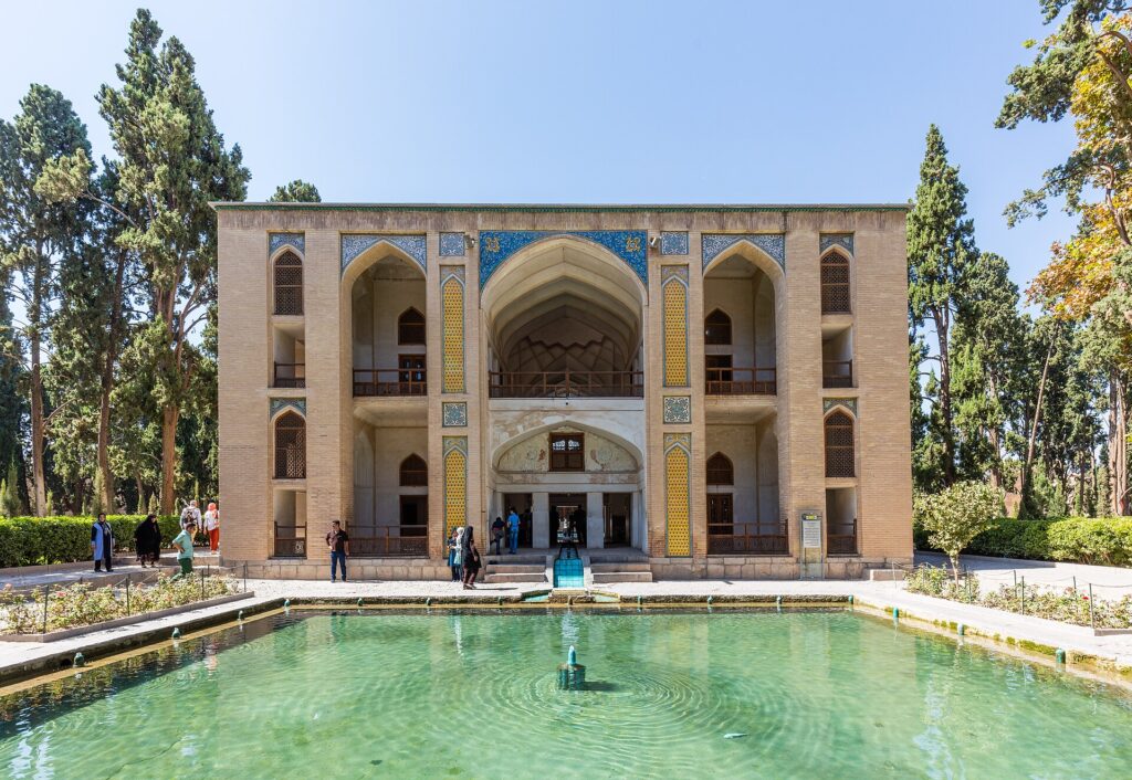 A pavilion in the garden.