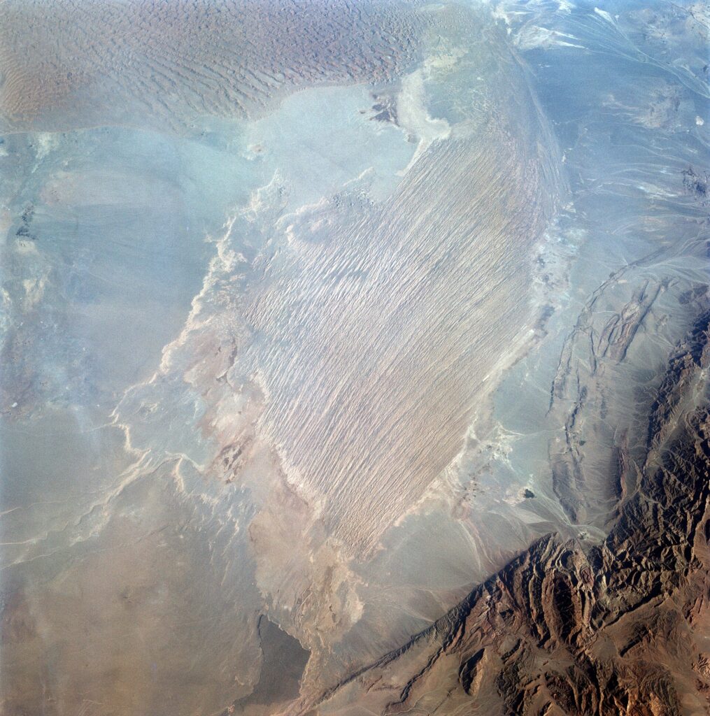 The ridges of the Lut seen from the Space Shuttle.