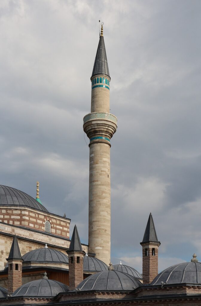 The green dome of the Mevlana Museum.