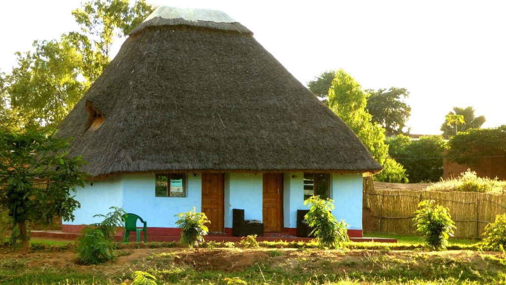 An earthbag house in Rumphi, Malawi.