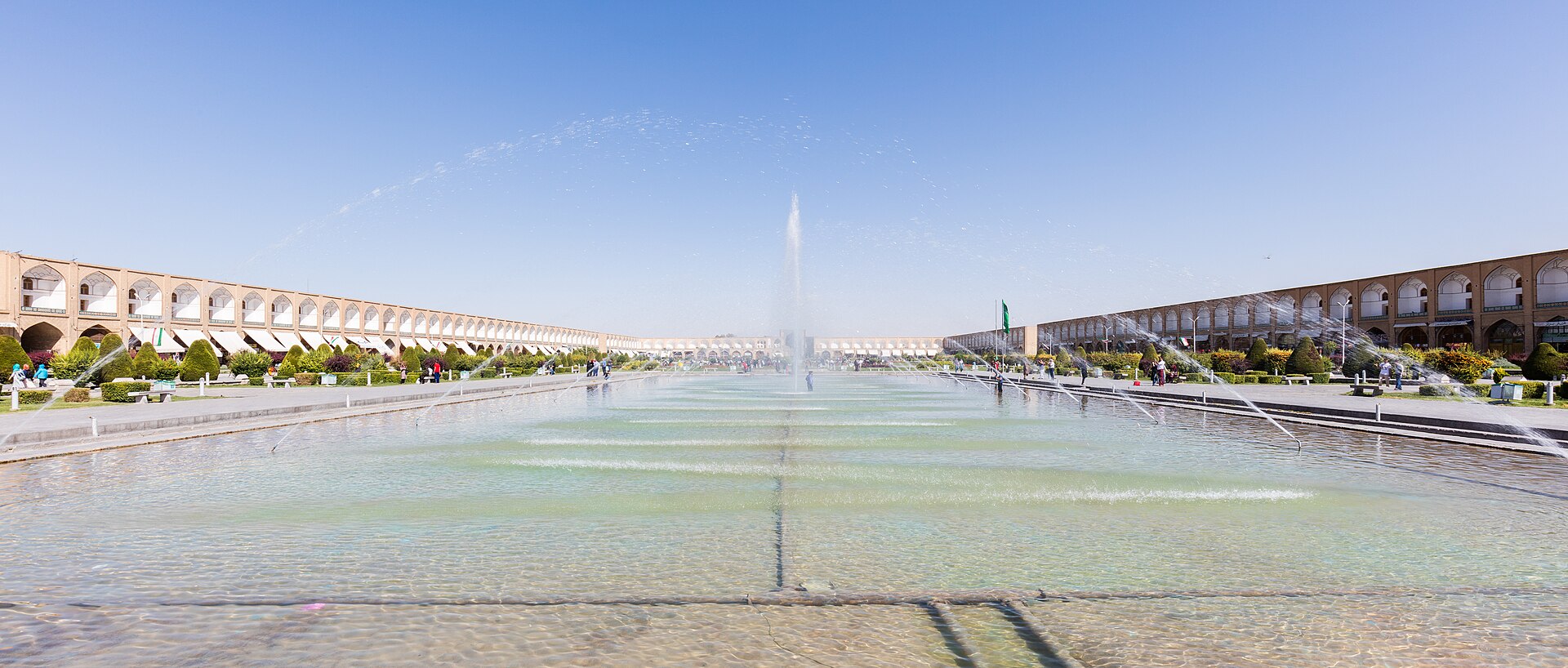 Naqsh-e Jahan Square, looking toward the Shah Mosque.