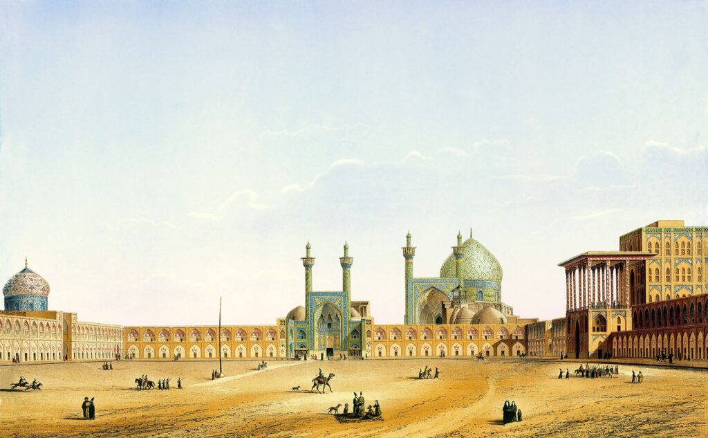 The square drawn by Pascal Coste in the 1840s.