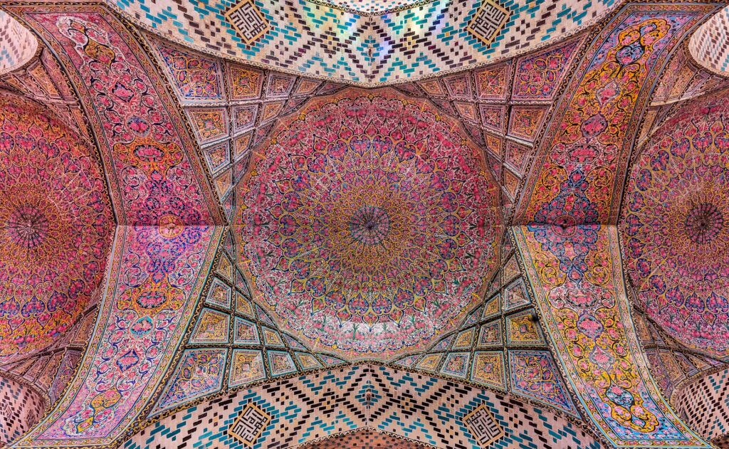 Inside the Nasir al-Mulk Mosque.