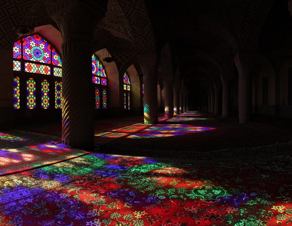 Tilework at the Nasir al-Mulk Mosque.