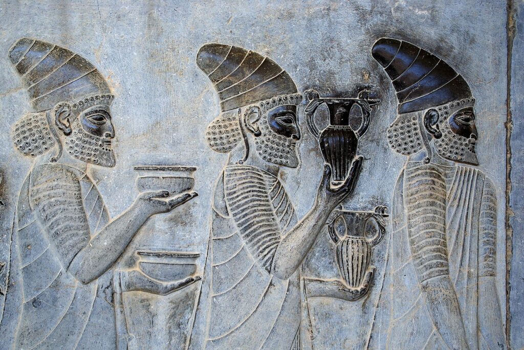 Delegations bringing gifts to the king, on the Apadana staircase.