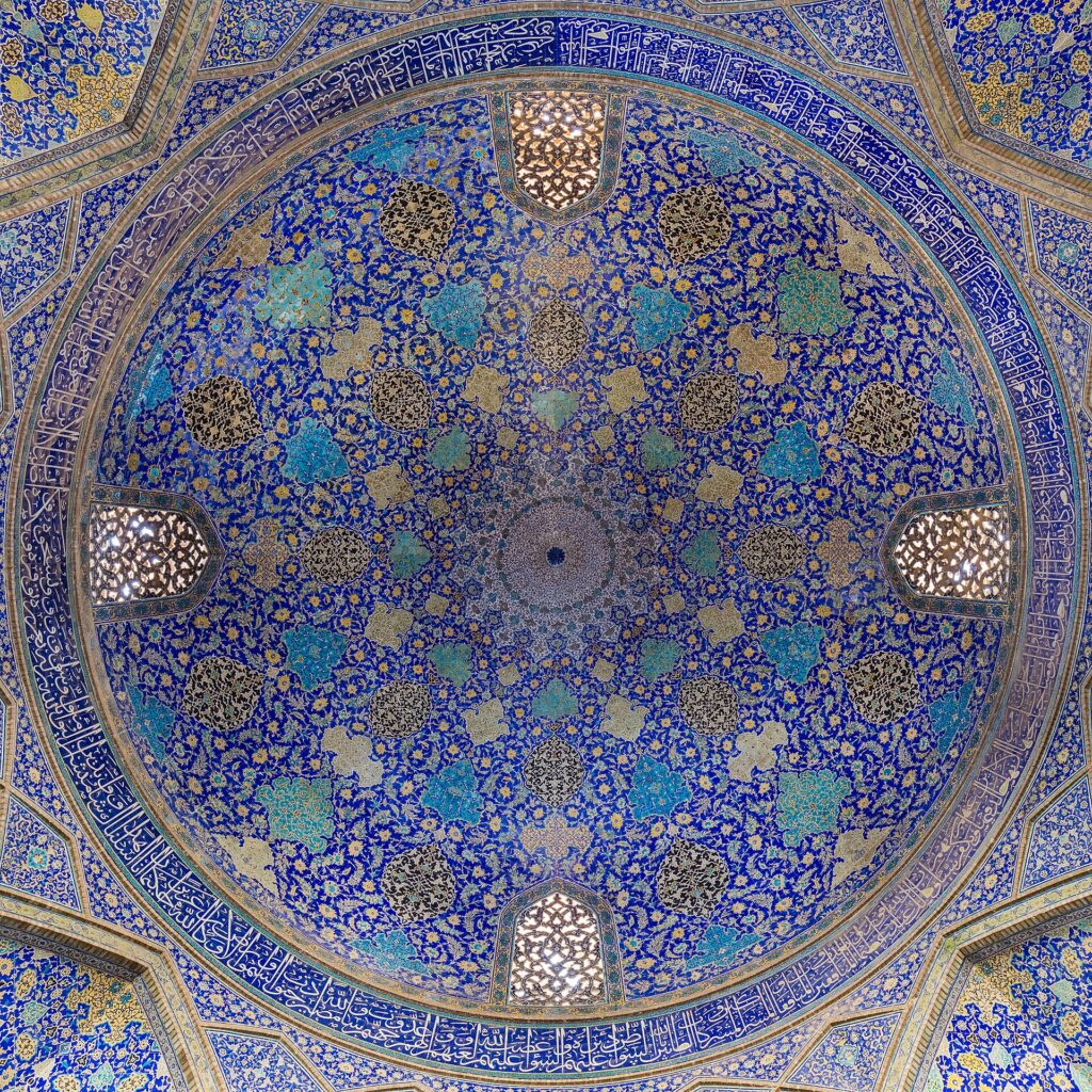 Tilework inside the great dome.