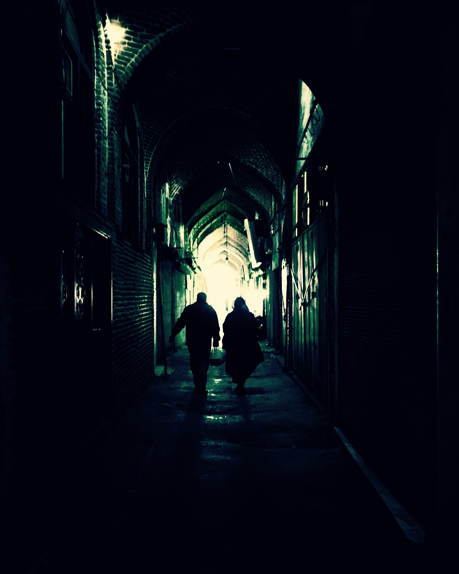 Inside the Tabriz Bazaar.